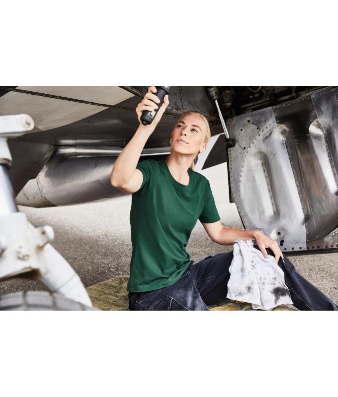 Femme T-shirt de travail Stretch femme - SOLID - OCS Standard Gris-chiné 8707