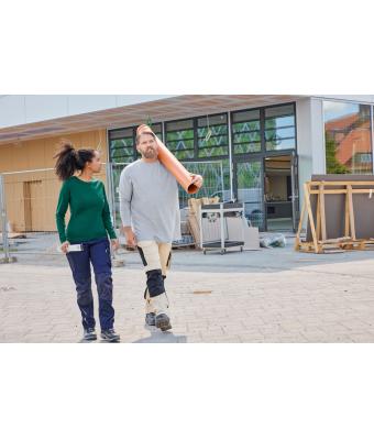 Damen Ladies' ORGANIC Stretch-Longsleeve Work - SOLID -   OCS Blended Lime-green 8706