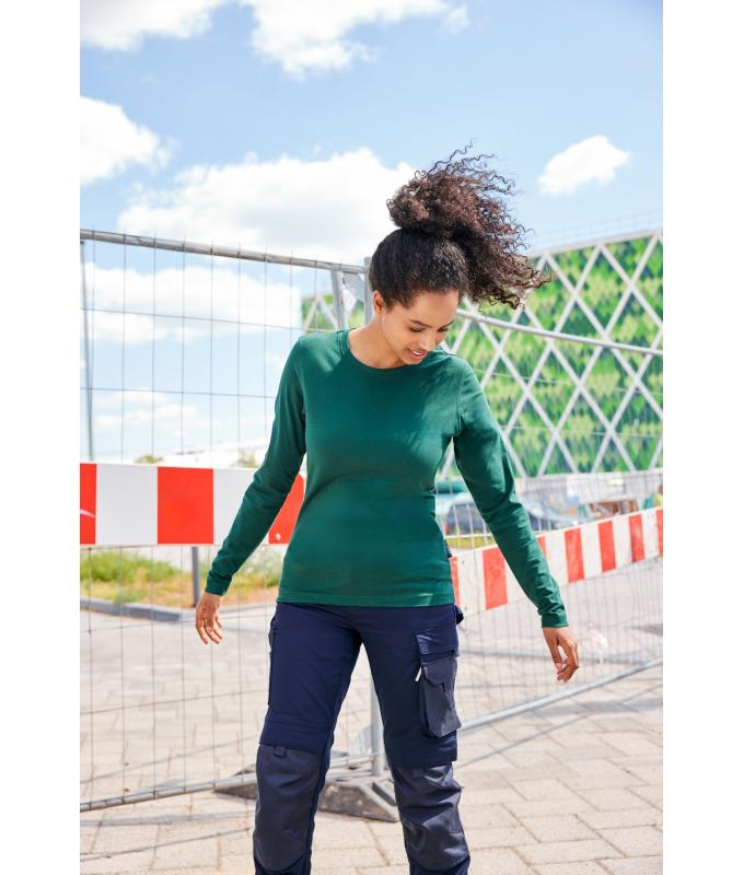 Ladies Ladies' Stretch-Longsleeve Work - SOLID - OCS Standard Red 8706