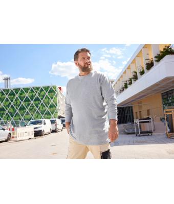 Men Men's BIO Stretch-Longsleeve Work - SOLID -   OCS Blended Carbon 8705