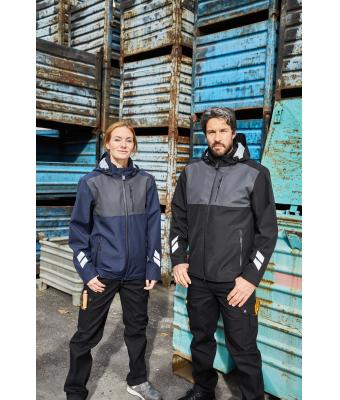 Unisex Hardshell Workwear Jacket   GRS Black/carbon 10433