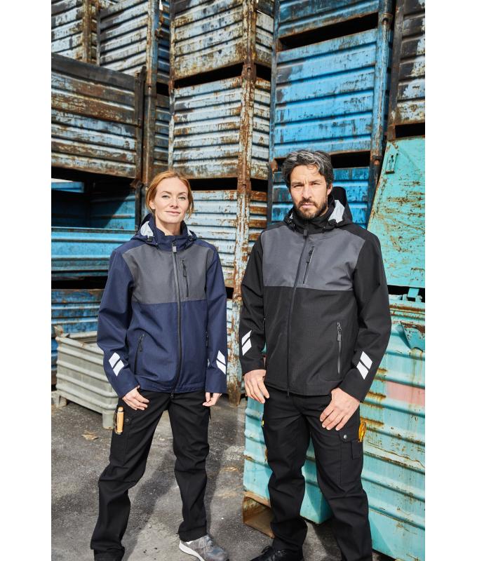 Unisex Hardshell Workwear Jacket GRS Black/carbon 10433