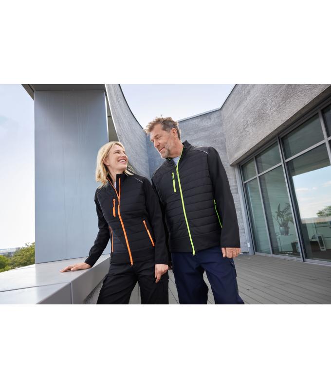 Ladies Ladies' Hybrid Jacket GRS Black/neon-orange 10438