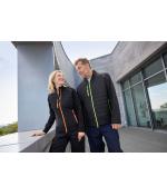 Dames Ladies' Hybrid Jacket GRS Zwart/neon-oranje 10438