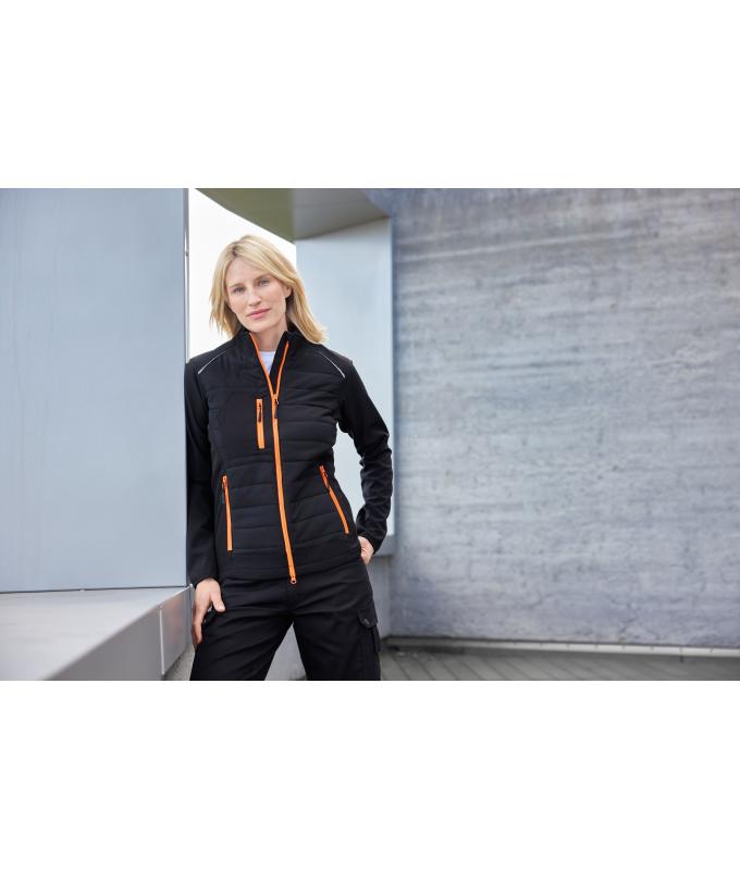 Femme Veste hybride femme GRS Noir/néon-orange 10438