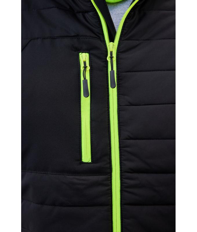 Herren Men's Hybrid Jacket GRS Black/neon-yellow 10440