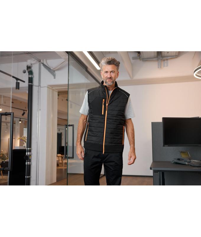 Men Men's Hybrid Vest GRS Black/neon-orange 10442