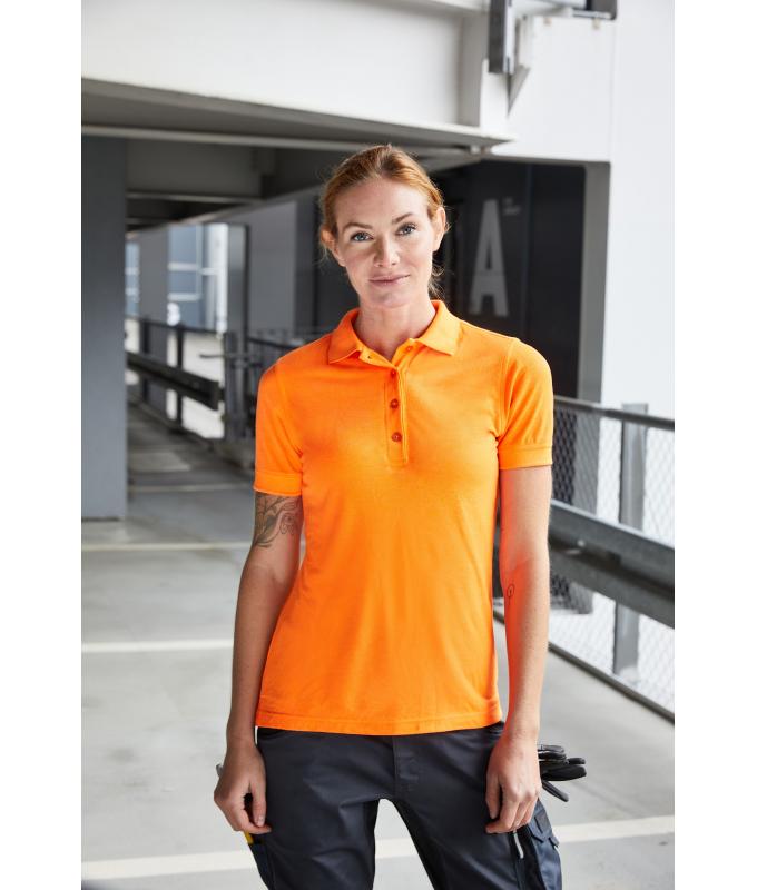 Femme Polo de travail néon femme Jaune-fluo 10448