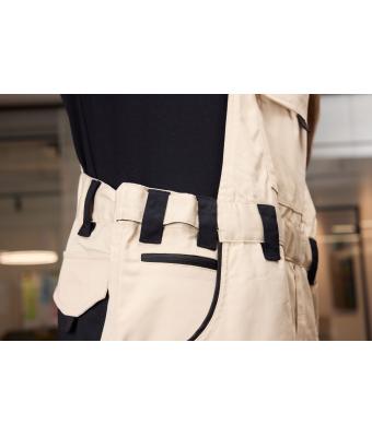 Unisexe Pantalon de travail avec bavette - STRONG -   GRS Carbone/noir 10437