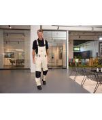 Unisexe Pantalon de travail avec bavette - STRONG - GRS & OCS Blended Blanc/carbone 10437