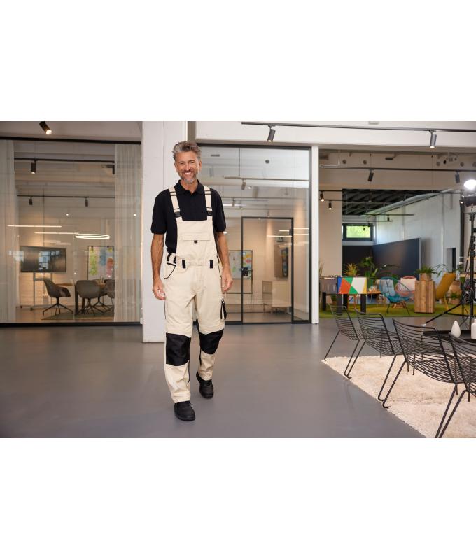 Unisexe Pantalon de travail avec bavette - STRONG - GRS & OCS Blended Vert-foncé/noir 10437
