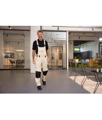 Unisex Workwear Pants with Bib - STRONG -   GRS & OCS Blended White/carbon 10437