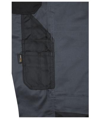 Unisex Workwear Pants with Bib - STRONG -   GRS Stone/black 10437