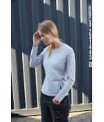 Damen Ladies' Workwear-Long-Sleeved-T OCS Blended Grey-heather 10525