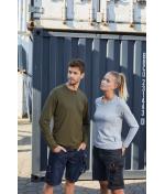 Ladies Ladies' Workwear-Long-Sleeved-T OCS Blended Grey-heather 10525
