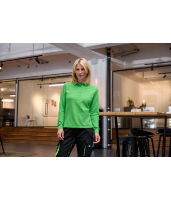 Dames Ladies' Workwear-Long-Sleeved Polo   OCS Blended Turquoise 10527