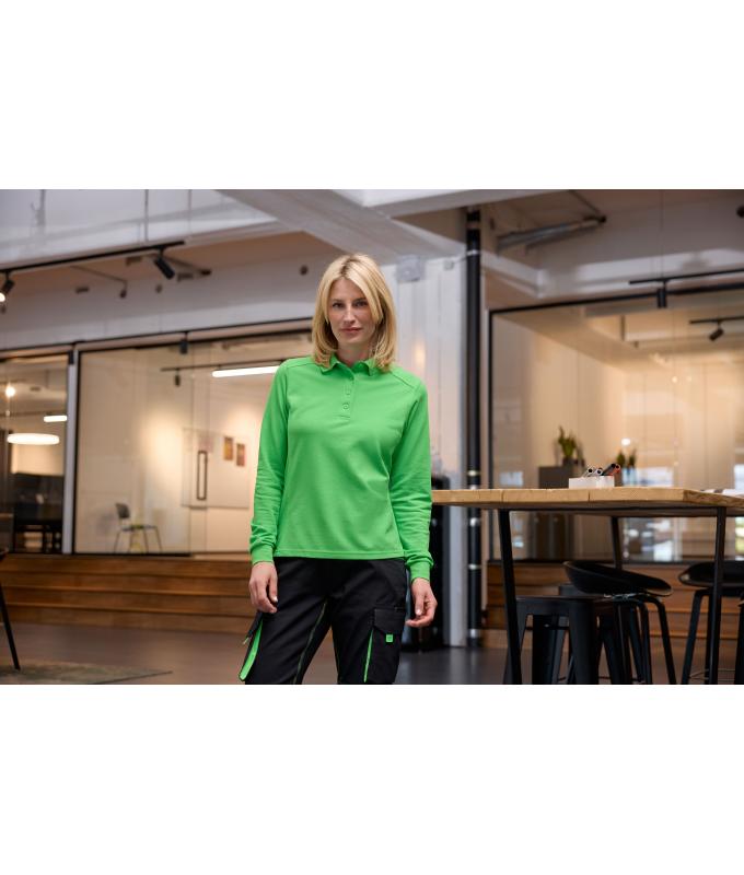 Ladies Ladies' Workwear-Long-Sleeved Polo OCS Blended Lime-green 10527