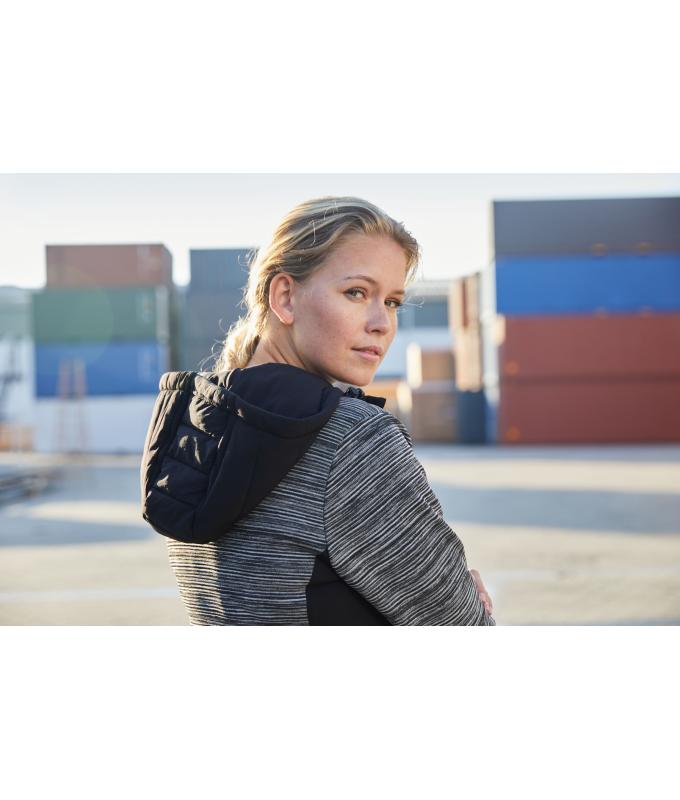 Ladies Ladies' Padded Hybrid Jacket Olive-melange/black 10529