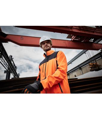 Unisexe Veste de travail signalétique Jaune-néon/noir 11164