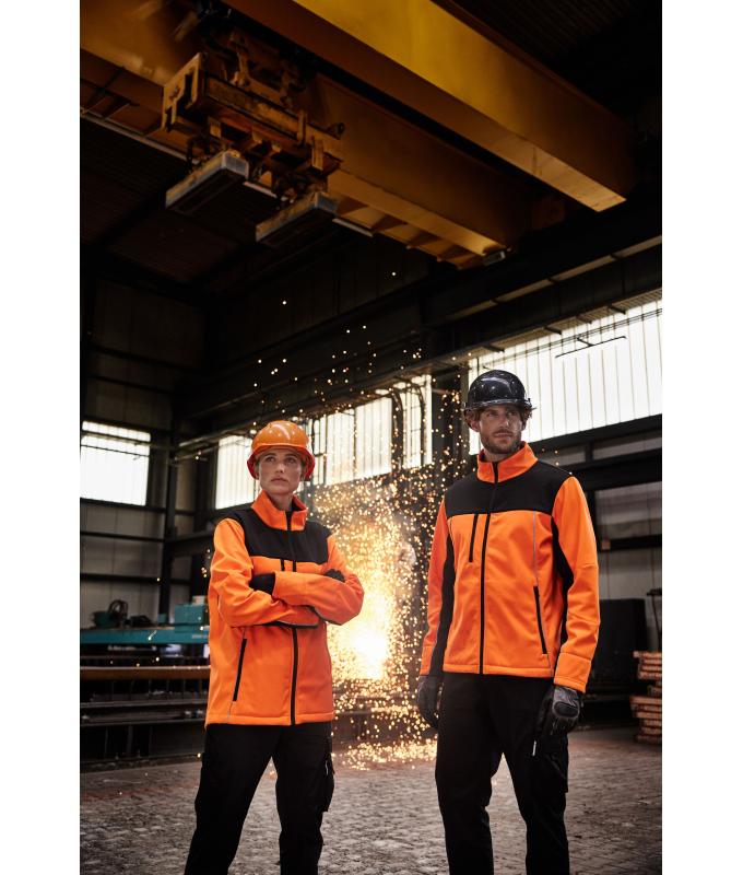Unisex Signal-Workwear Softshell Jacket Neon geel/zwart 11165