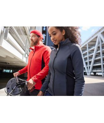 Ladies Ladies' Stretchfleece Jacket Carbon/black 11478