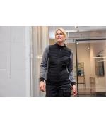 Damen Ladies' Padded Hybrid Jacket Black/red-melange 11483