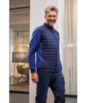 Heren Men's Padded Hybrid Jacket Navy/royal-melange 11484