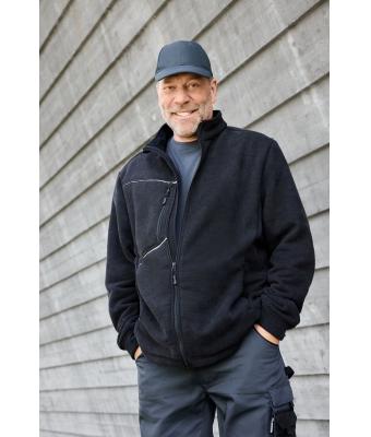 Unisex Fleece Jacket - Corduroy Look Black 11799