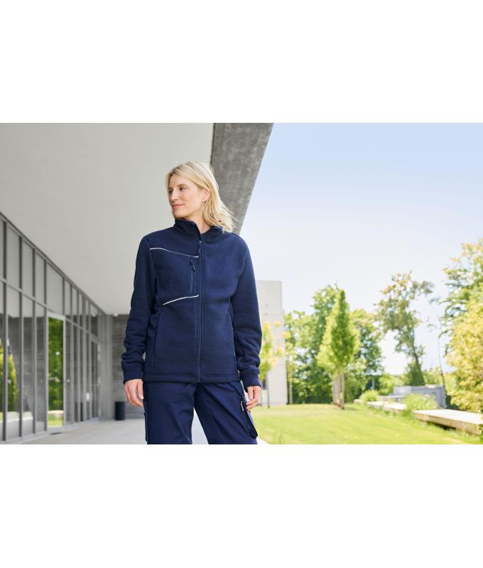 Unisex Fleece Jacket - Corduroy Look Rood 11799
