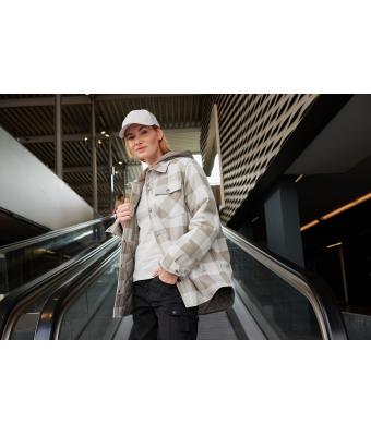 Unisex Workwear Check Shirt Jacket Black/metal-grey 12008