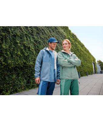 Unisex Workwear Knitted Fleece Jacket Staal-blauw-melange/natuur 12032