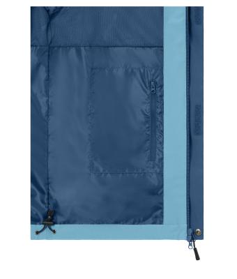 Unisex Workwear Hardshell Rainjacket Diep-blauw/staal-blauw 12028