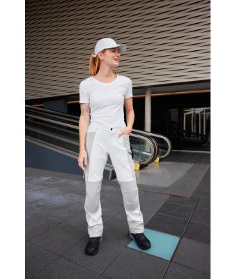 Unisexe Pantalon de travail (toutes saisons) extensible dans les quatre sens Blanc/ciment 12029
