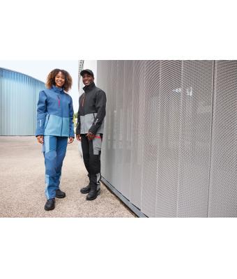 Unisex Workwear Softshell Jacket Diep-blauw/staal-blauw 12034