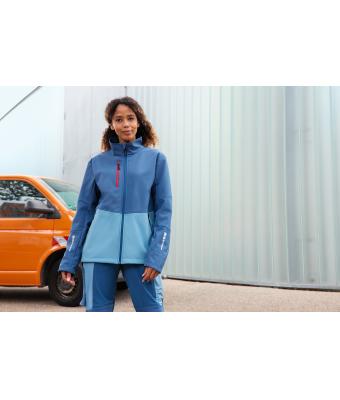 Unisex Workwear Softshell Jacket Zwart/metaal-grijs 12034
