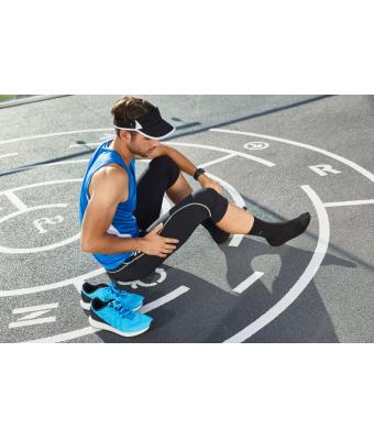 Herren Men's Running Tank Orange/black 7361