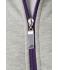 Men Men's Doubleface Jacket Grey-heather/purple 7418