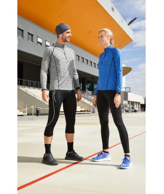 Damen Ladies' Sports Shirt Long-Sleeved Black/white 8466