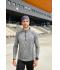 Heren Men's Sports Shirt Long-Sleeved Blauw-melange/navy 8467
