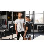 Heren Men's Sports Shirt Wit/zwart-grijs-bedrukt 10243
