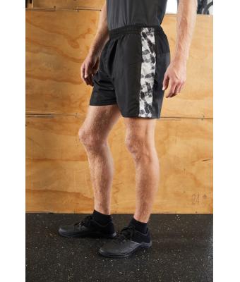 Men Men's Sports Shorts   GRS Black/black-printed 10245