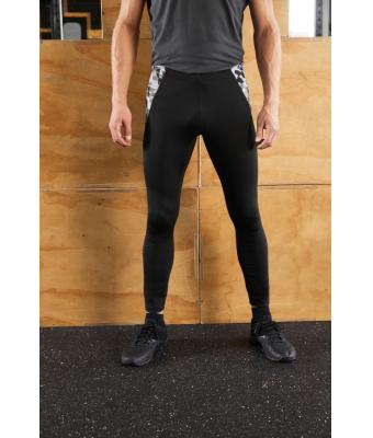 Men Men's Sports Tights Black/black-printed 10247