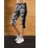 Dames Ladies' Sports 3/4 Tights Zwart-grijs-bedrukt/zwart 10248