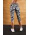 Dames Ladies' Sports 3/4 Tights Zwart-grijs-bedrukt/zwart 10248