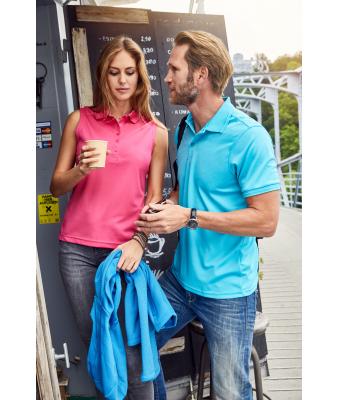 Femme Polo sans manches micro polyester femme Jaune-soleil 8030