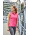Femme Polo sans manches micro polyester femme Rose-vif 8030