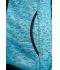 Damen Ladies' Knitted Fleece Hoody Blue-melange/black 8043