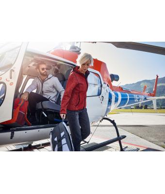 Damen Ladies' Knitted Fleece Hoody Light-melange/carbon 8043