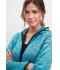 Damen Ladies' Knitted Fleece Hoody Light-melange/carbon 8043