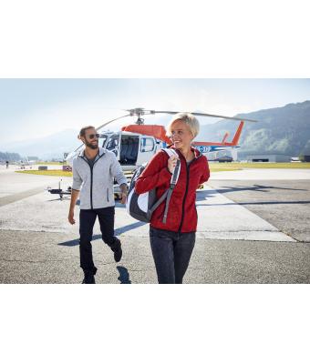 Men Men's Knitted Fleece Hoody Red-melange/black 8044